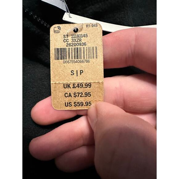 PINK VS Quarter Zip Pullover Cropped Fleece Women's Size Small Black NWT - Picture 6 of 10